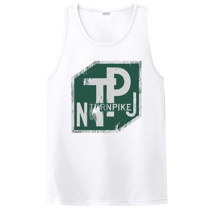 Distressed New Jersey Turnpike State Road Sign PosiCharge Competitor Tank