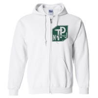 Distressed New Jersey Turnpike State Road Sign Full Zip Hoodie