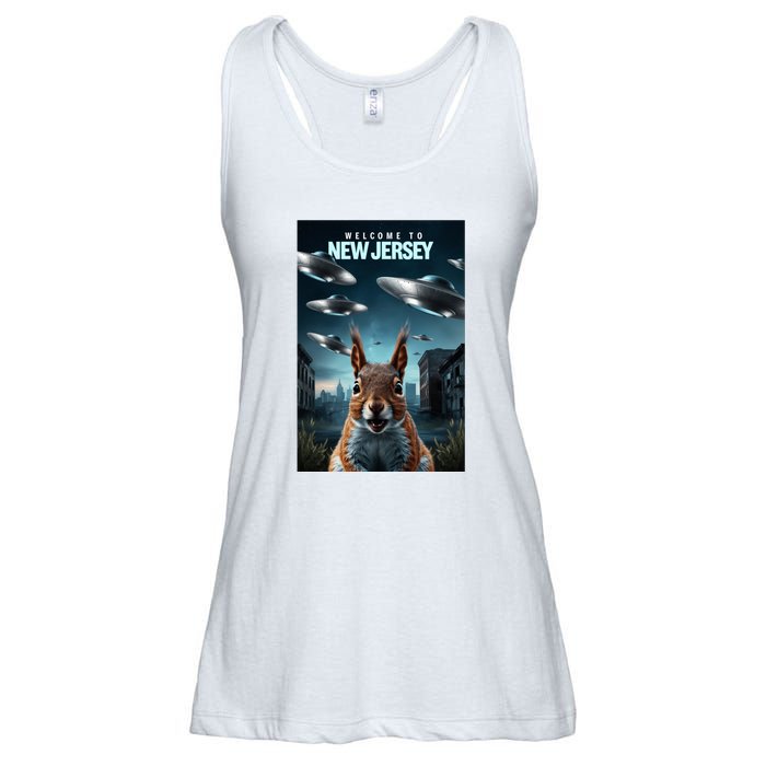 Drones New Jersey Ufo Uap Alien Invasion Ladies Essential Flowy Tank