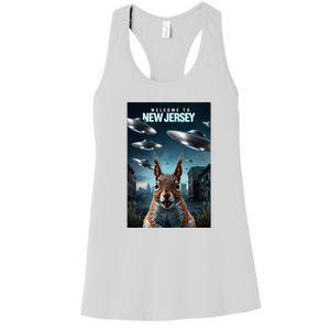 Drones New Jersey Ufo Uap Alien Invasion Women's Racerback Tank