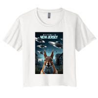 Drones New Jersey Ufo Uap Alien Invasion Women's Crop Top Tee