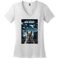 Drones New Jersey Ufo Uap Alien Invasion Women's V-Neck T-Shirt