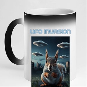 Drones New Jersey Ufo Uap Alien Invasion 11oz Black Color Changing Mug