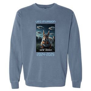 Drones New Jersey Ufo Uap Alien Invasion Garment-Dyed Sweatshirt