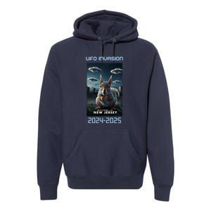 Drones New Jersey Ufo Uap Alien Invasion Premium Hoodie