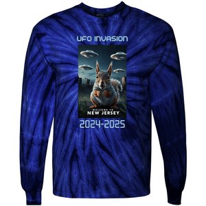 Drones New Jersey Ufo Uap Alien Invasion Tie-Dye Long Sleeve Shirt