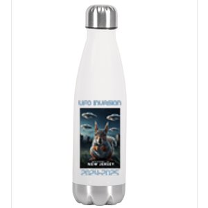 Drones New Jersey Ufo Uap Alien Invasion Stainless Steel Insulated Water Bottle