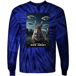 Drones New Jersey Ufo Uap Alien Invasion Tie-Dye Long Sleeve Shirt