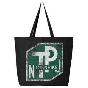 Distressed New Jersey Turnpike State Road Sign 25L Jumbo Tote