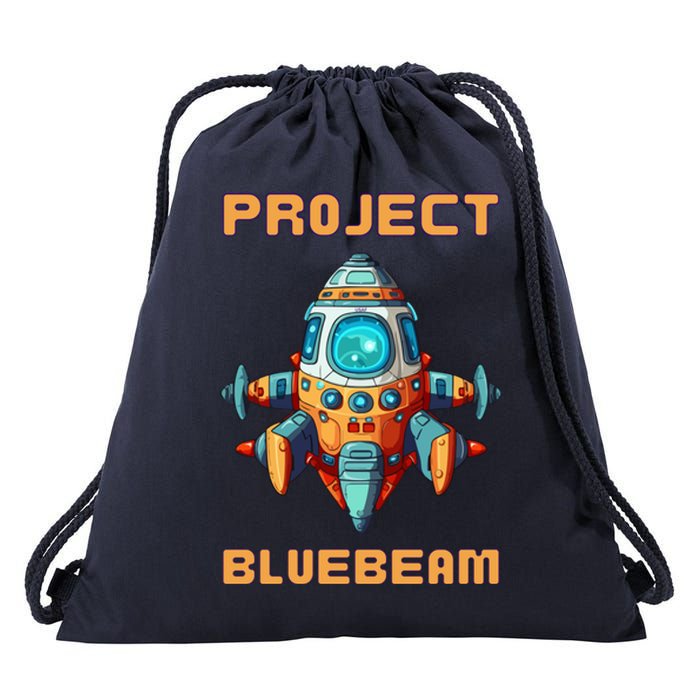 Drones New Jersey Ufo Uap Alien Invasion Project Bluebeam Drawstring Bag