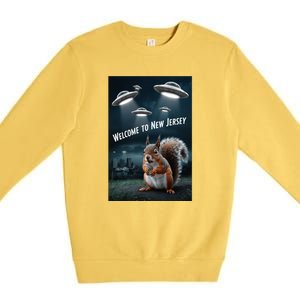 Drones New Jersey Ufo Uap Alien Invasion Premium Crewneck Sweatshirt