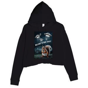 Drones New Jersey Ufo Uap Alien Invasion Crop Fleece Hoodie