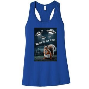 Drones New Jersey Ufo Uap Alien Invasion Women's Racerback Tank