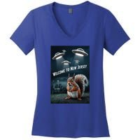 Drones New Jersey Ufo Uap Alien Invasion Women's V-Neck T-Shirt