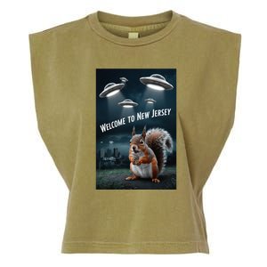 Drones New Jersey Ufo Uap Alien Invasion Garment-Dyed Women's Muscle Tee