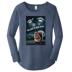 Drones New Jersey Ufo Uap Alien Invasion Women's Perfect Tri Tunic Long Sleeve Shirt