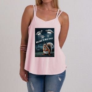 Drones New Jersey Ufo Uap Alien Invasion Women's Strappy Tank