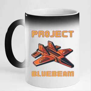 Drones New Jersey Ufo Uap Alien Invasion Project Bluebeam 11oz Black Color Changing Mug