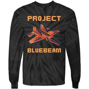 Drones New Jersey Ufo Uap Alien Invasion Project Bluebeam Tie-Dye Long Sleeve Shirt