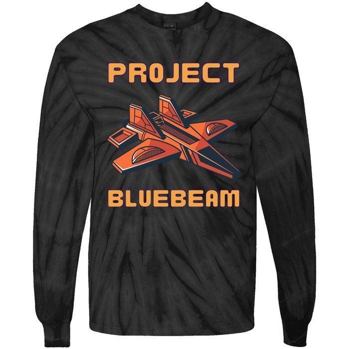 Drones New Jersey Ufo Uap Alien Invasion Project Bluebeam Tie-Dye Long Sleeve Shirt