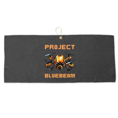 Drones New Jersey Ufo Uap Alien Invasion Project Bluebeam Large Microfiber Waffle Golf Towel
