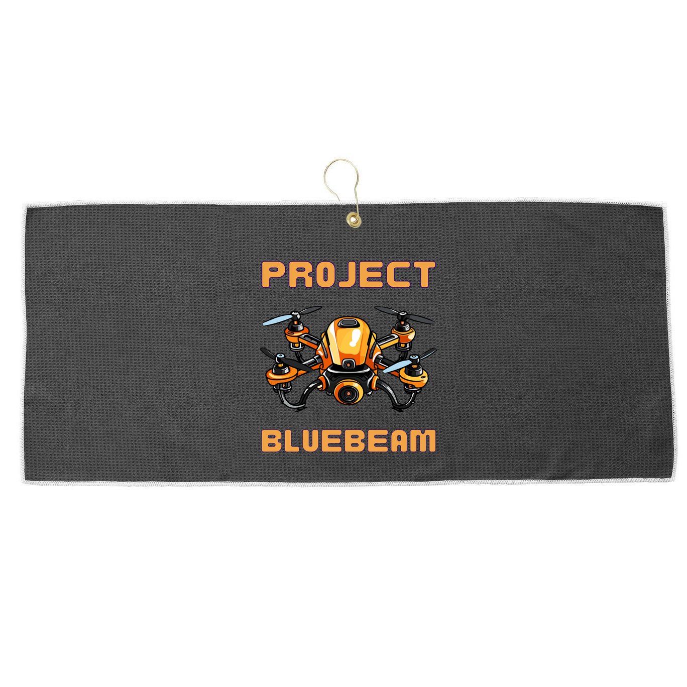 Drones New Jersey Ufo Uap Alien Invasion Project Bluebeam Large Microfiber Waffle Golf Towel