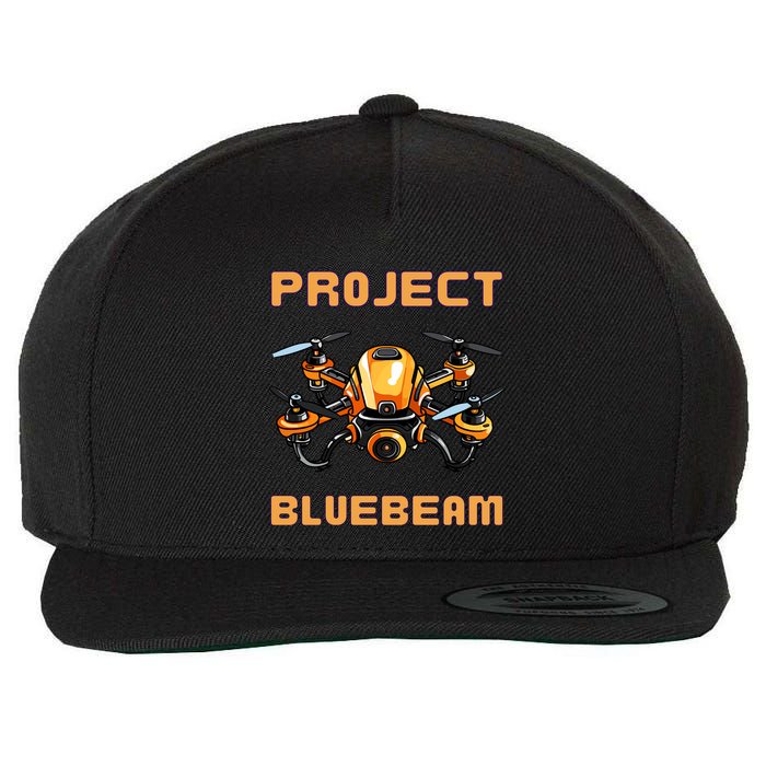 Drones New Jersey Ufo Uap Alien Invasion Project Bluebeam Wool Snapback Cap