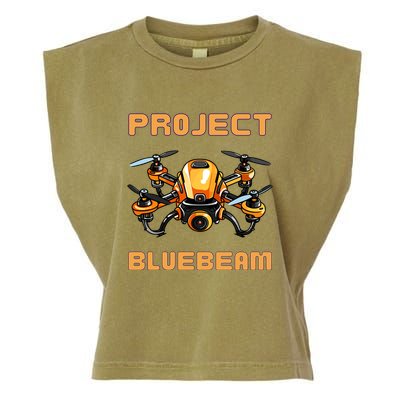 Drones New Jersey Ufo Uap Alien Invasion Project Bluebeam Garment-Dyed Women's Muscle Tee
