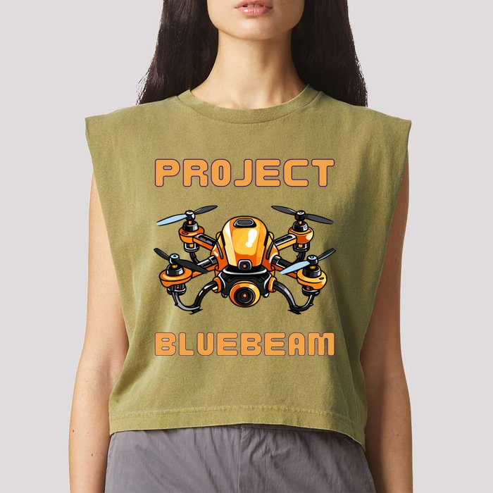 Drones New Jersey Ufo Uap Alien Invasion Project Bluebeam Garment-Dyed Women's Muscle Tee