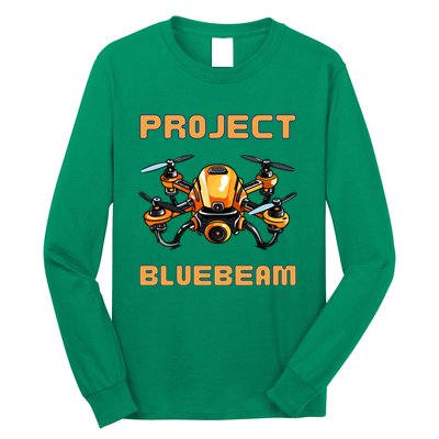 Drones New Jersey Ufo Uap Alien Invasion Project Bluebeam Long Sleeve Shirt