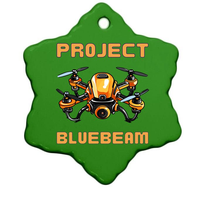 Drones New Jersey Ufo Uap Alien Invasion Project Bluebeam Ceramic Star Ornament