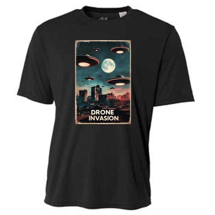 Drones New Jersey Ufo Uap Alien Invasion Cooling Performance Crew T-Shirt