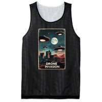 Drones New Jersey Ufo Uap Alien Invasion Mesh Reversible Basketball Jersey Tank