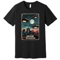 Drones New Jersey Ufo Uap Alien Invasion Premium T-Shirt