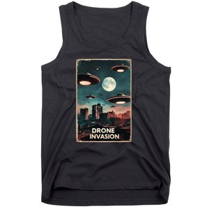 Drones New Jersey Ufo Uap Alien Invasion Tank Top