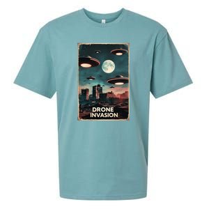 Drones New Jersey Ufo Uap Alien Invasion Sueded Cloud Jersey T-Shirt