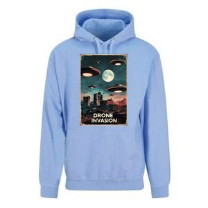 Drones New Jersey Ufo Uap Alien Invasion Unisex Surf Hoodie