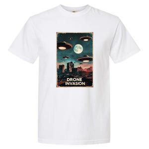 Drones New Jersey Ufo Uap Alien Invasion Garment-Dyed Heavyweight T-Shirt