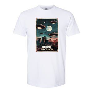 Drones New Jersey Ufo Uap Alien Invasion Softstyle CVC T-Shirt