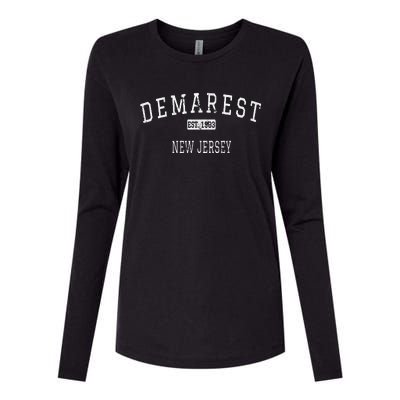 Demarest New Jersey Nj Vintage Womens Cotton Relaxed Long Sleeve T-Shirt