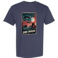 Drones New Jersey Ufo Uap Alien Invasion Garment-Dyed Heavyweight T-Shirt