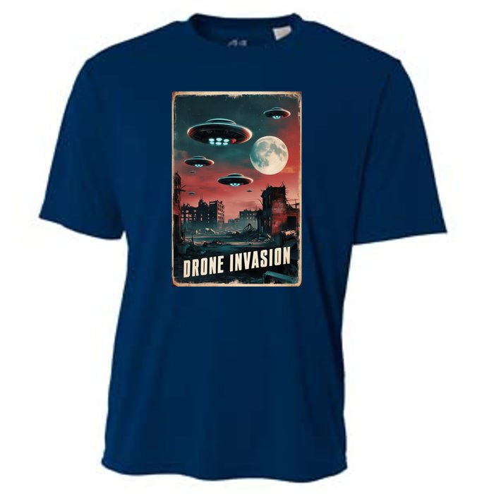 Drones New Jersey Ufo Uap Alien Invasion Cooling Performance Crew T-Shirt