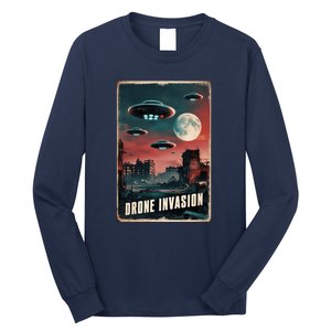 Drones New Jersey Ufo Uap Alien Invasion Long Sleeve Shirt