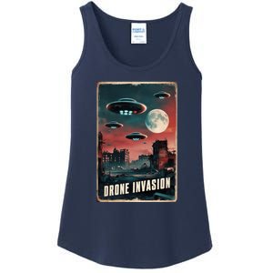 Drones New Jersey Ufo Uap Alien Invasion Ladies Essential Tank