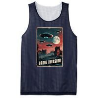 Drones New Jersey Ufo Uap Alien Invasion Mesh Reversible Basketball Jersey Tank