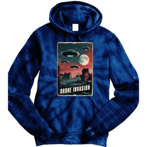 Drones New Jersey Ufo Uap Alien Invasion Tie Dye Hoodie