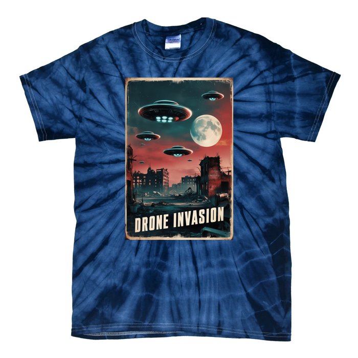 Drones New Jersey Ufo Uap Alien Invasion Tie-Dye T-Shirt