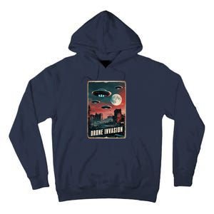 Drones New Jersey Ufo Uap Alien Invasion Tall Hoodie