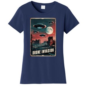 Drones New Jersey Ufo Uap Alien Invasion Women's T-Shirt