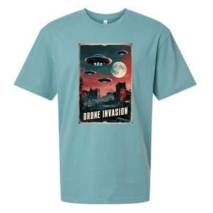 Drones New Jersey Ufo Uap Alien Invasion Sueded Cloud Jersey T-Shirt